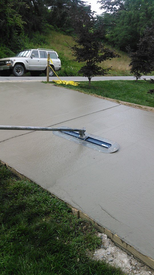 Concrete finishing float work in progress
